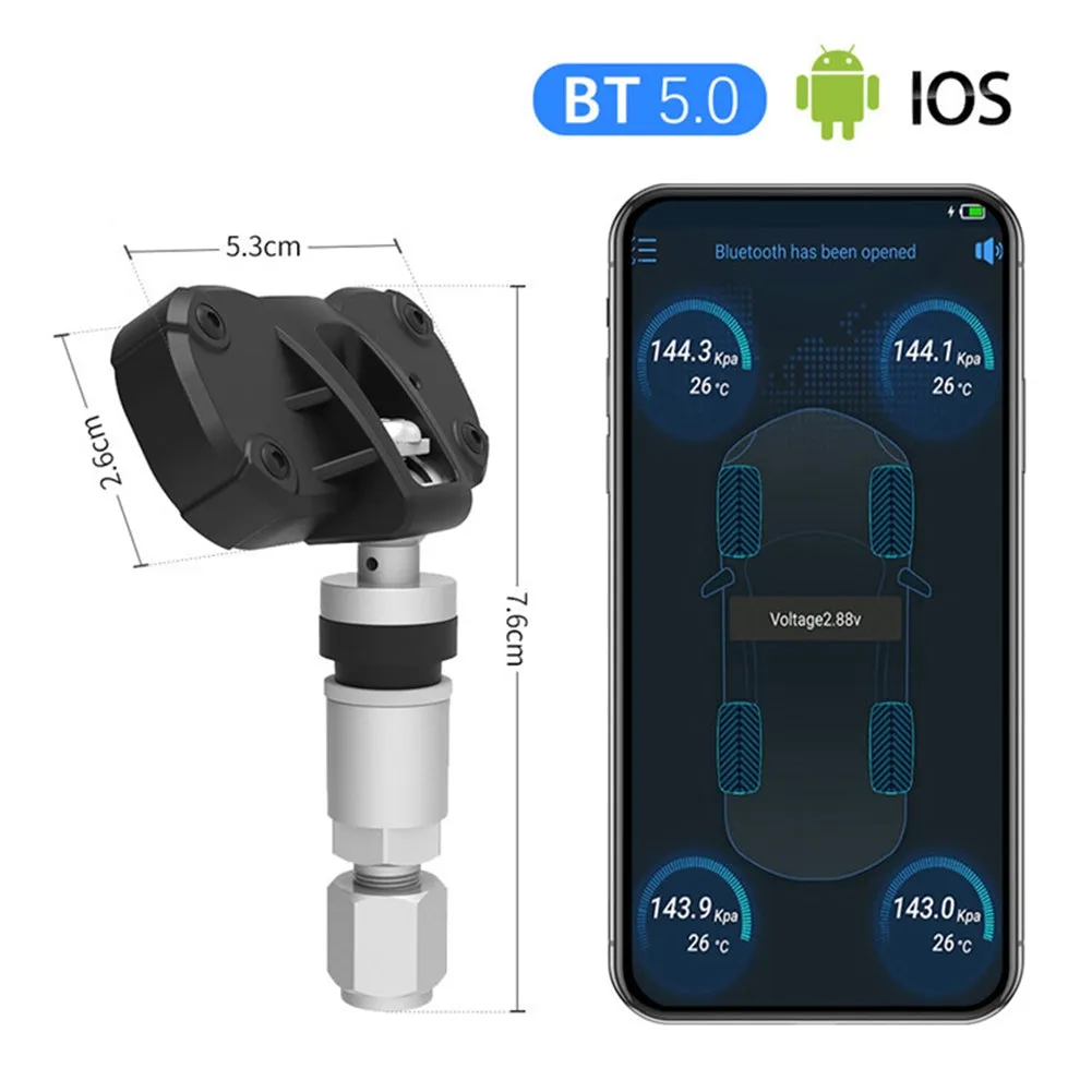 4 Pcs Car Built-in Wireless Tire Pressure Monitor