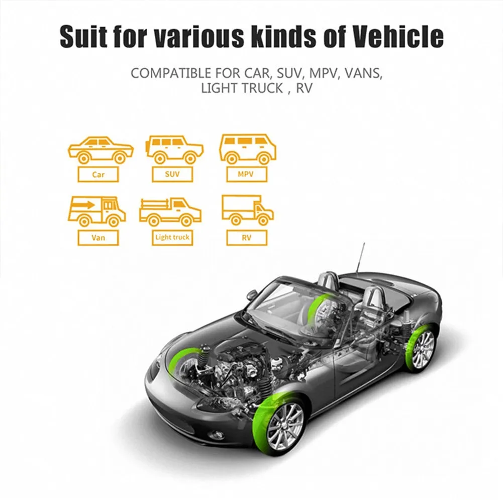 4 Pcs Car Built-in Wireless Tire Pressure Monitor