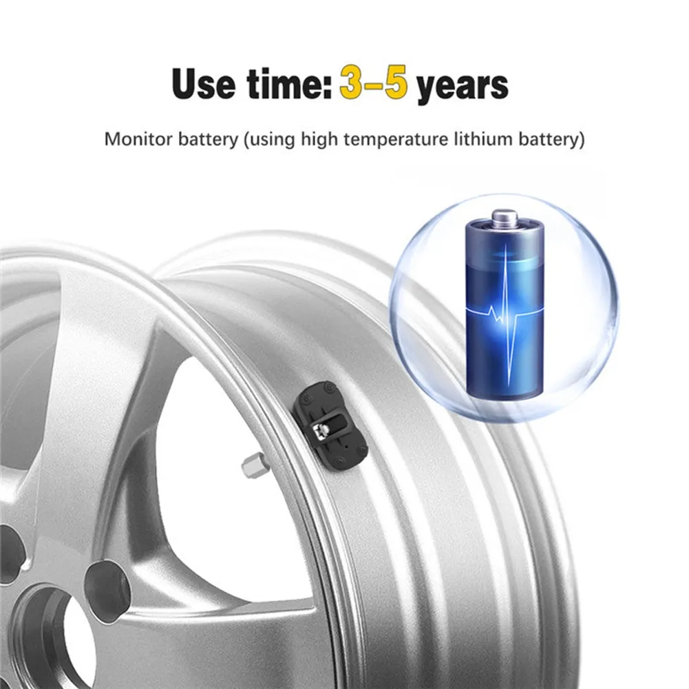 4 Pcs Car Built-in Wireless Tire Pressure Monitor