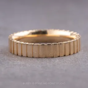 4mm Comfort Fit Notched Wedding Ring, 14k Yellow Gold