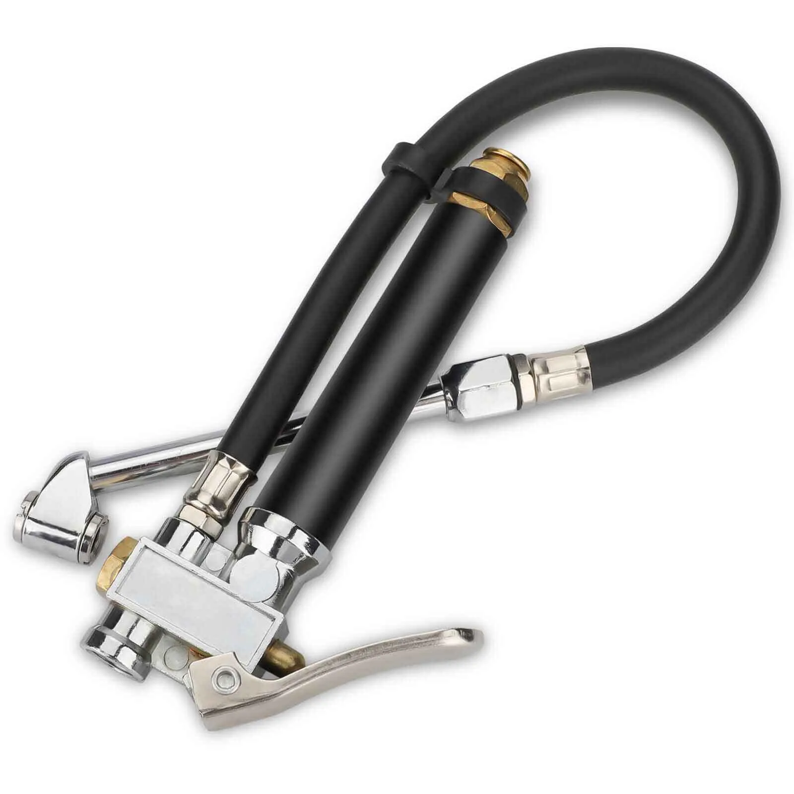 Air Tire Inflator With Pressure Gauge 120 PSI 6 Inch Dual Head