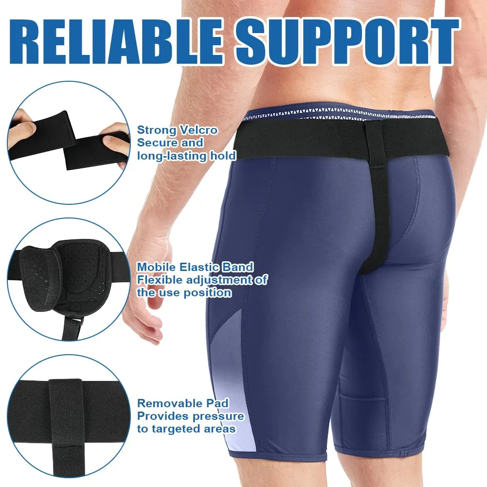 AOGOE Inguinal Hernia Belt for Men and Women, Hernia Belt, Adjustable Inguinal Hernia Belt, Inguinal Hernia Men's Medical Support Belt for Left and Right