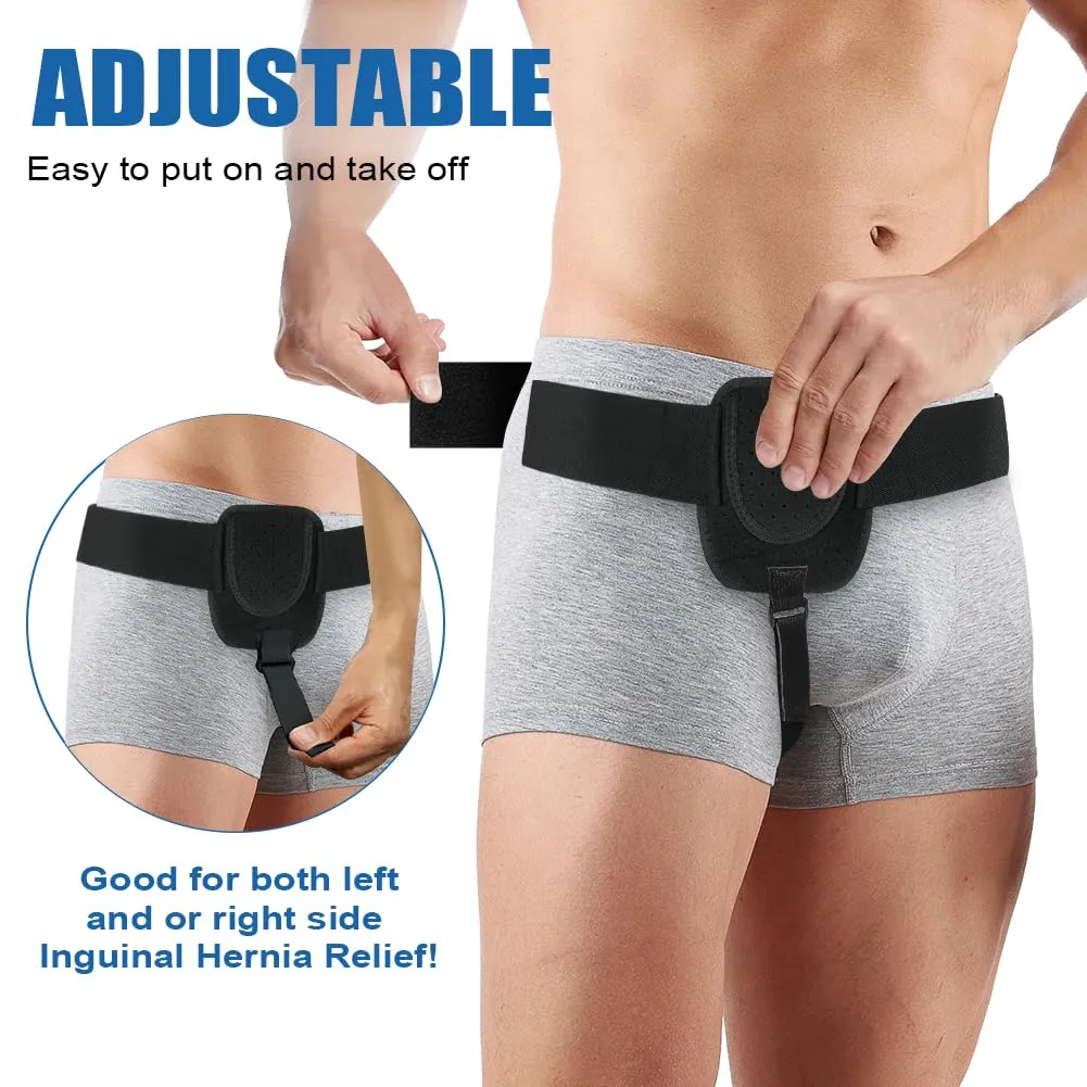 AOGOE Inguinal Hernia Belt for Men and Women, Hernia Belt, Adjustable Inguinal Hernia Belt, Inguinal Hernia Men's Medical Support Belt for Left and Right