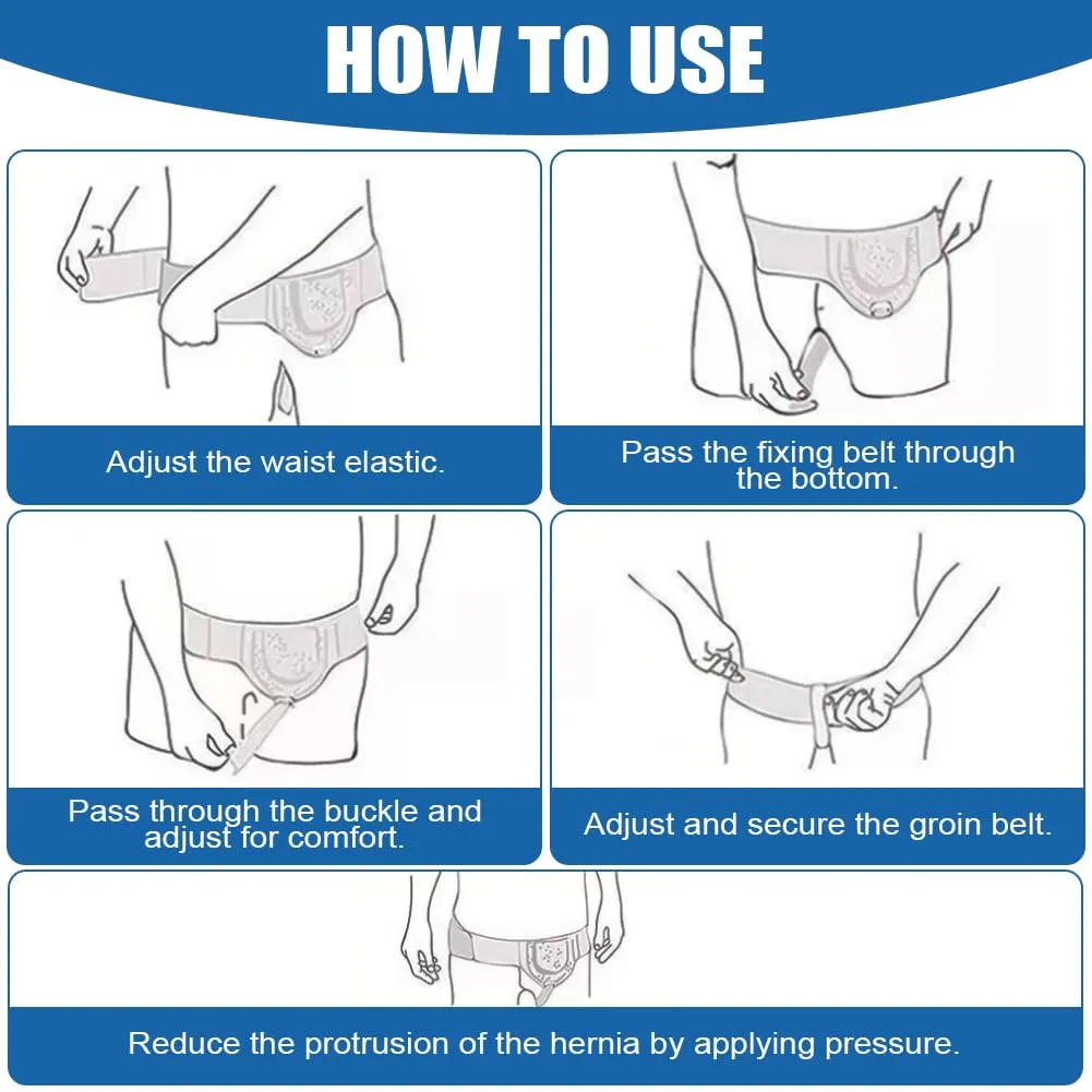 AOGOE Inguinal Hernia Belt for Men and Women, Hernia Belt, Adjustable Inguinal Hernia Belt, Inguinal Hernia Men's Medical Support Belt for Left and Right