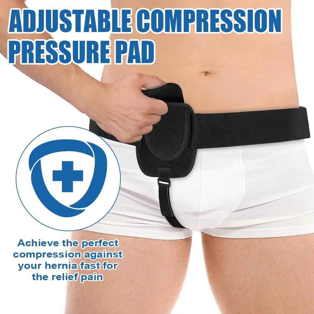 AOGOE Inguinal Hernia Belt for Men and Women, Hernia Belt, Adjustable Inguinal Hernia Belt, Inguinal Hernia Men's Medical Support Belt for Left and Right
