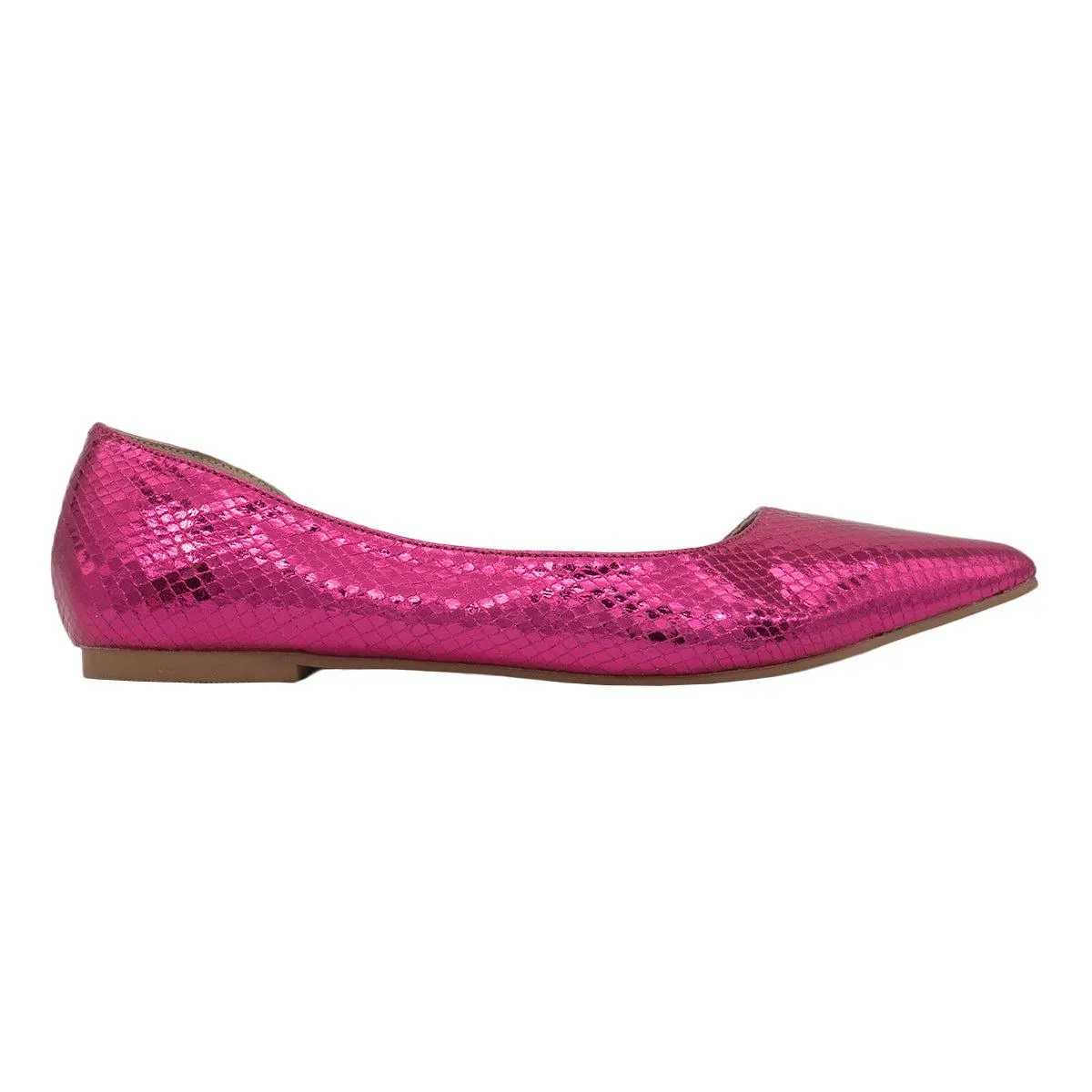 Asos Virtue D'Orsay Ballerinas Leather Pink Colour For Women