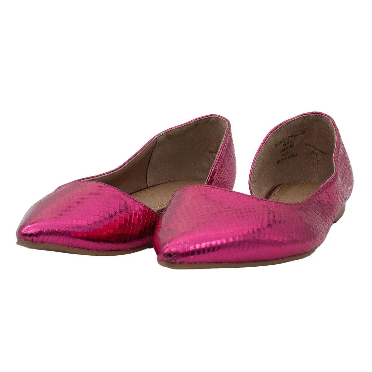 Asos Virtue D'Orsay Ballerinas Leather Pink Colour For Women
