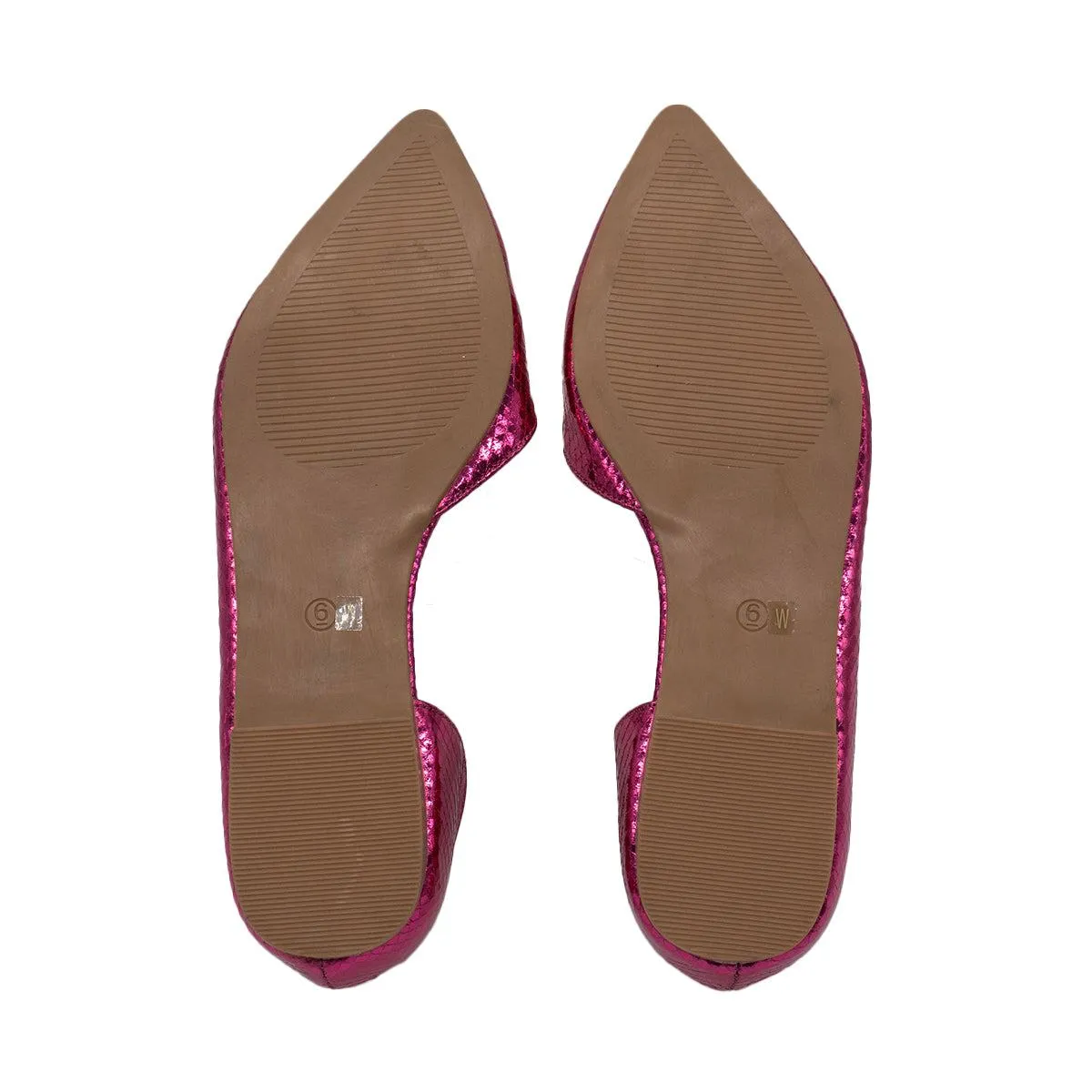 Asos Virtue D'Orsay Ballerinas Leather Pink Colour For Women
