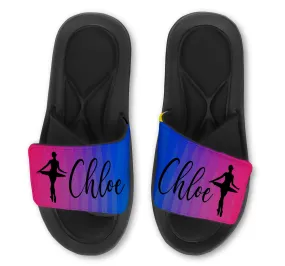BALLERINA Abstract Custom Slides / Sandals - Choose your Background!