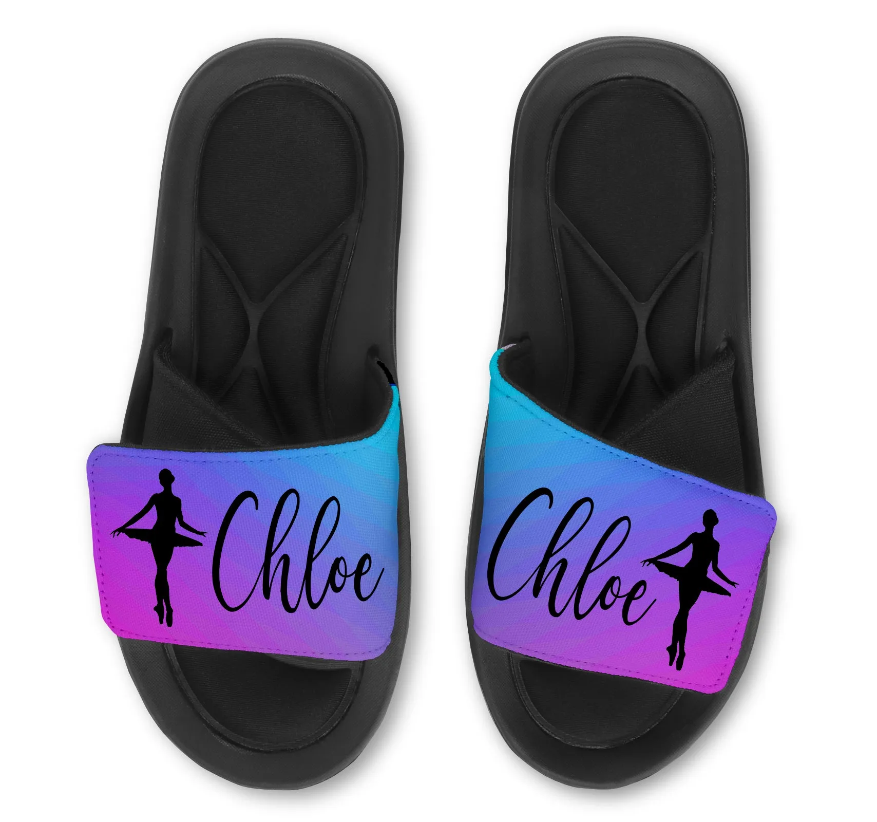 BALLERINA Abstract Custom Slides / Sandals - Choose your Background!