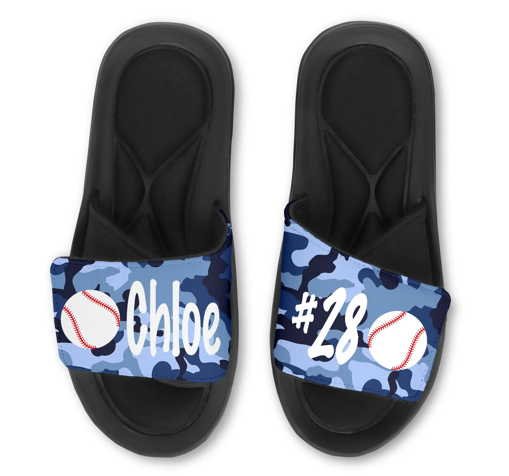 Baseball Custom Slides / Sandals - Camo