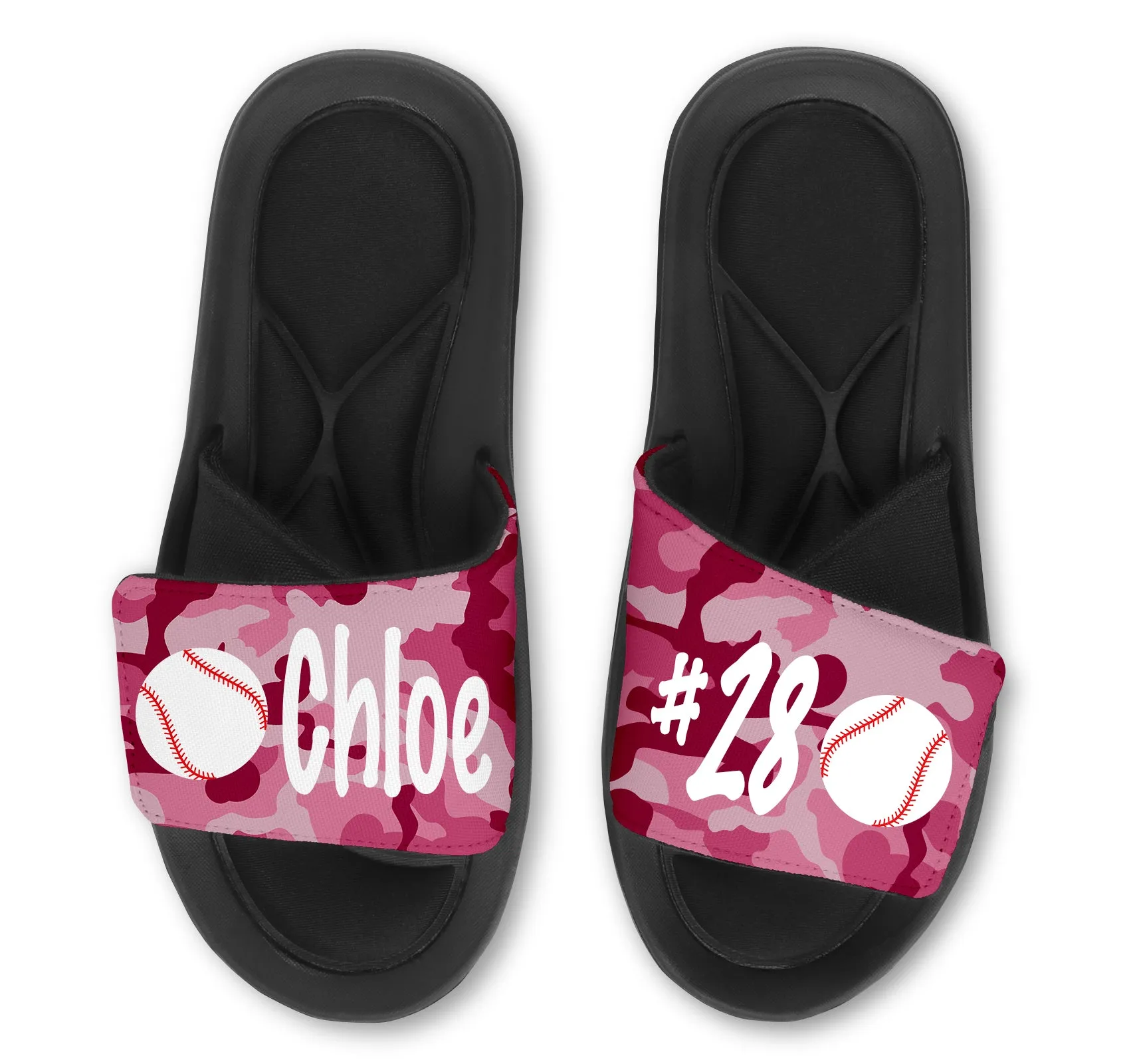 Baseball Custom Slides / Sandals - Camo