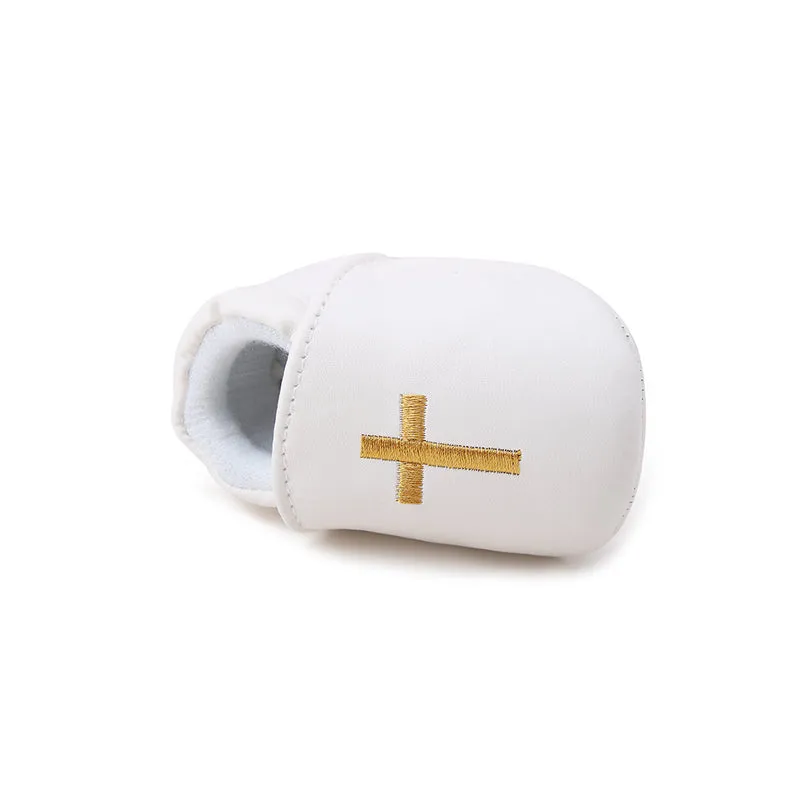 Christening Baby Shoes For Newborn Baptism with Cross