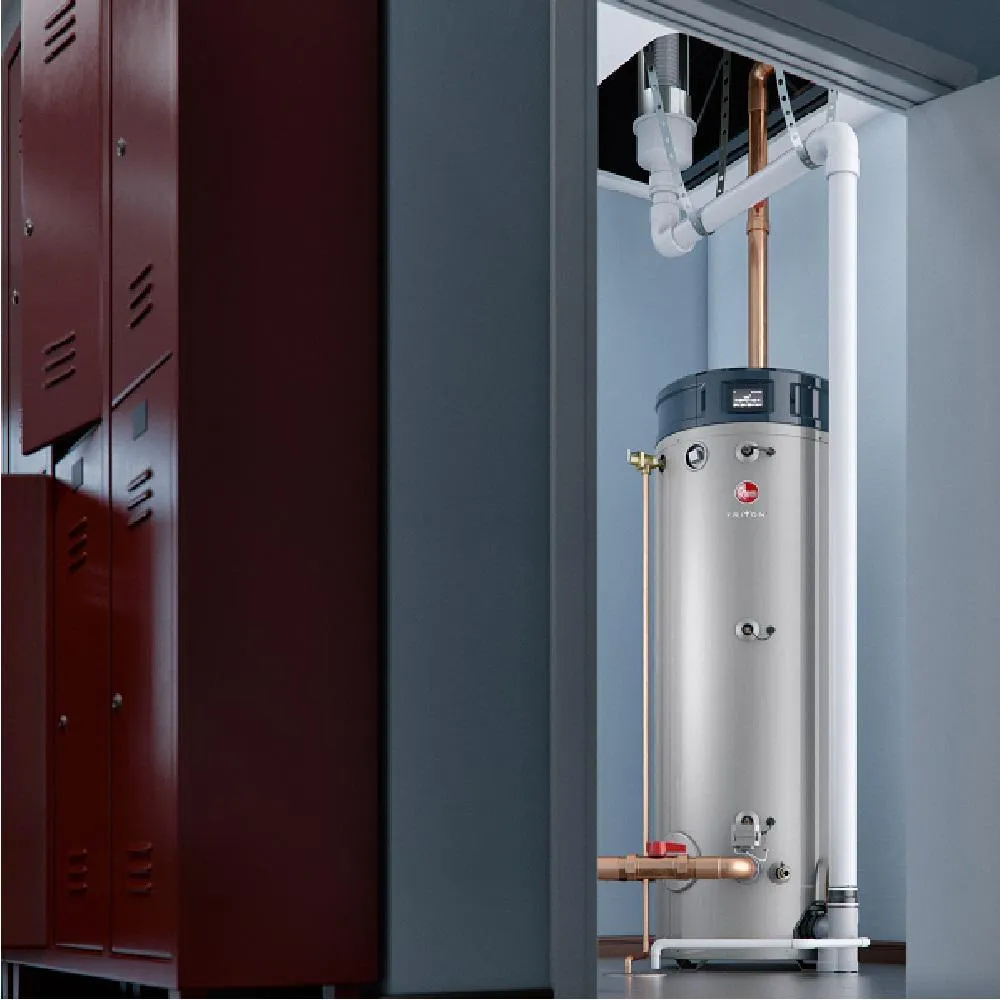 Commercial Triton Premium Heavy Duty High Eff. 100 Gal. 250K BTU ULN Natural Gas Power Direct Vent Tank Water Heater
