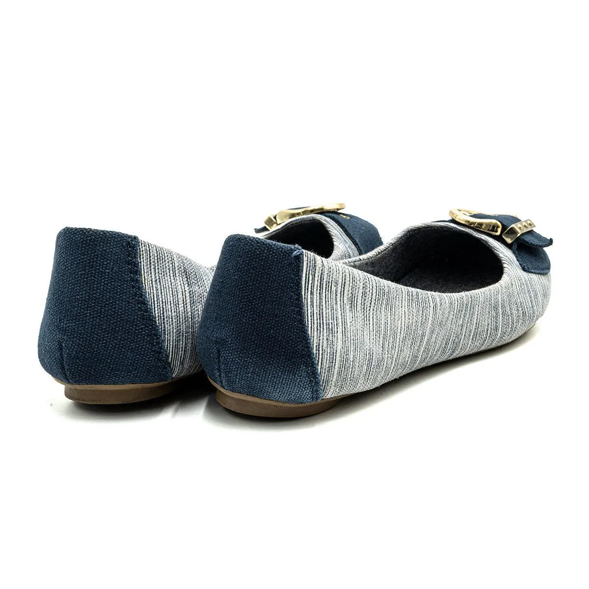 Dr. Scholl'S Fiction Ballerinas Fabric Blue Colour For Women