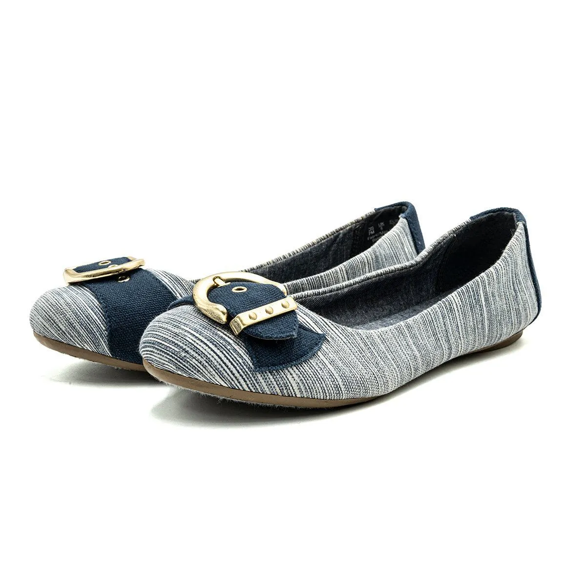 Dr. Scholl'S Fiction Ballerinas Fabric Blue Colour For Women