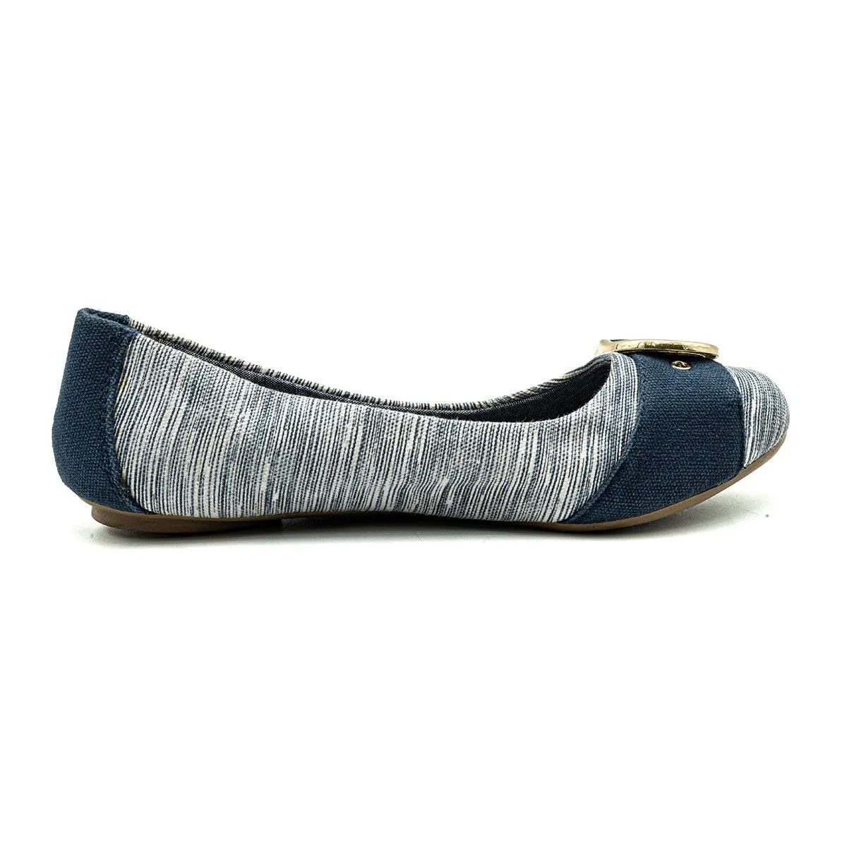 Dr. Scholl'S Fiction Ballerinas Fabric Blue Colour For Women