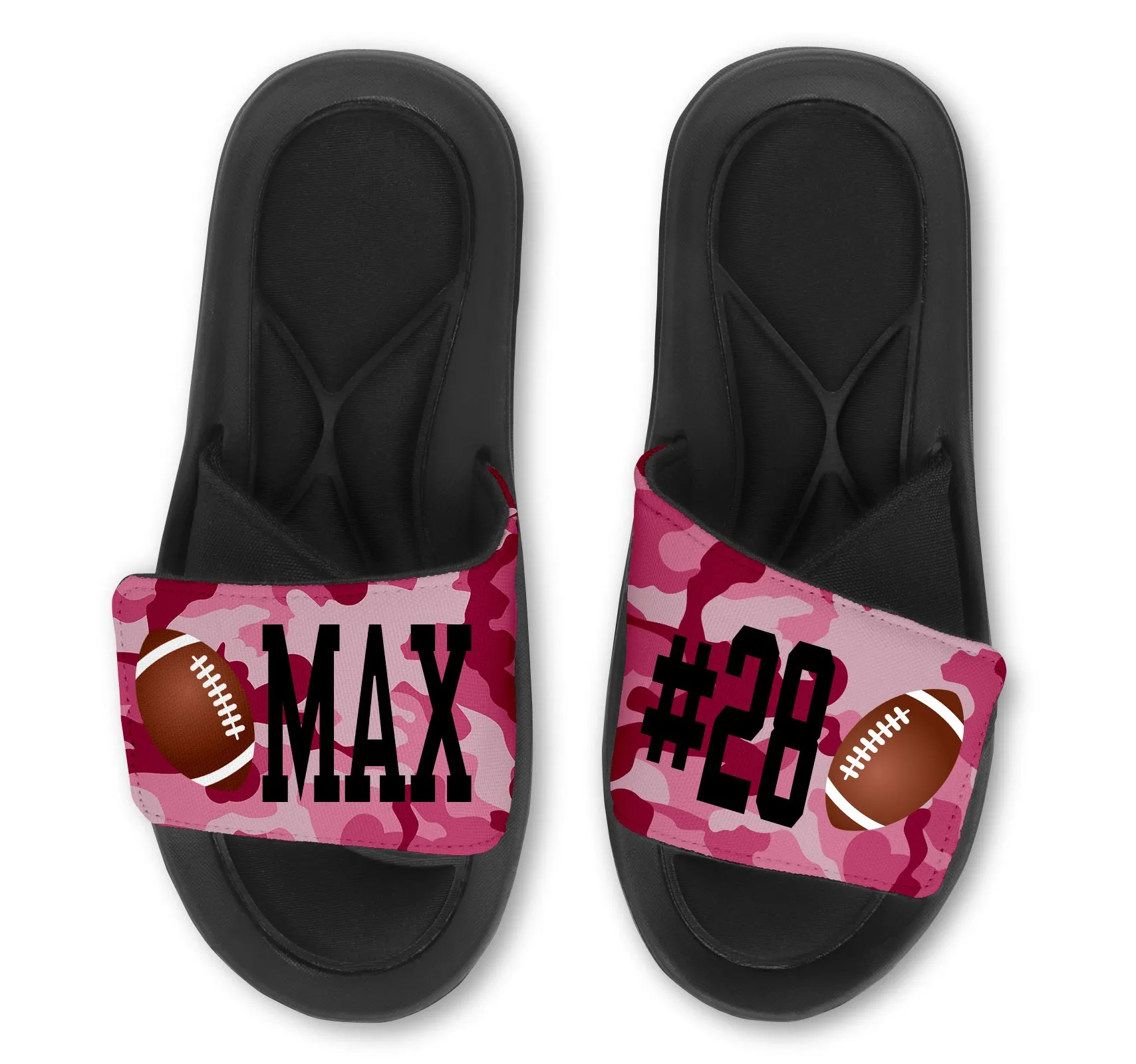 Football Custom Slides / Sandals - Camo
