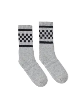 Grey Checkered Socks