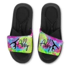 Gymnastics Custom Slides / Sandals -Tie Dye