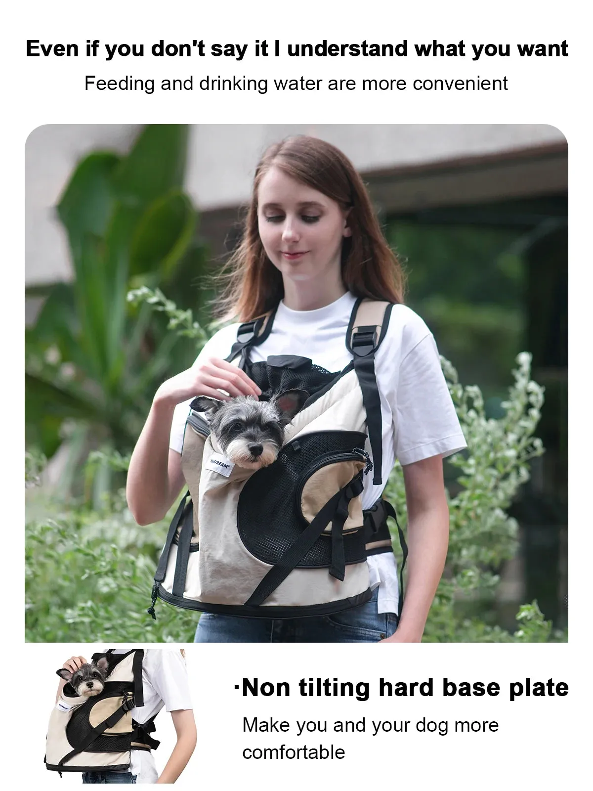 HiDream® | Front Cross Dog and Cat Shoulder Canvas Bag