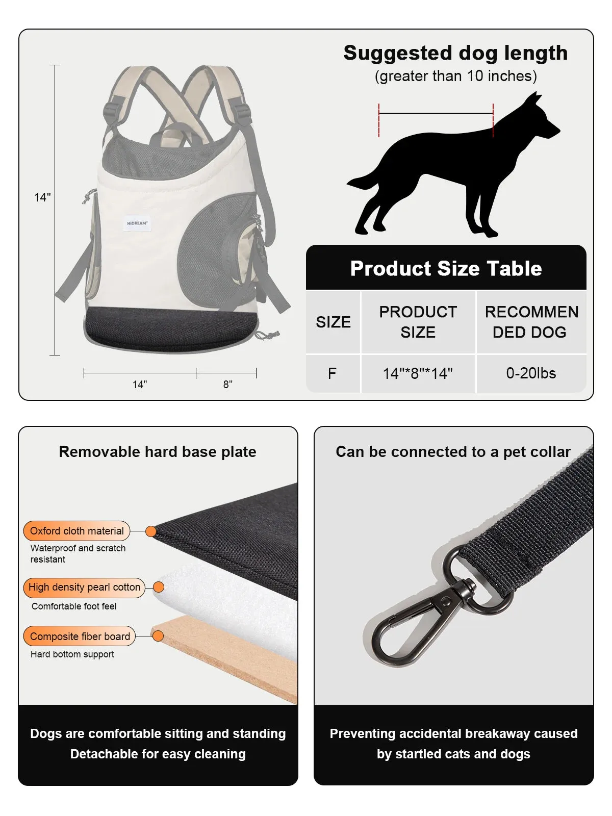 HiDream® | Front Cross Dog and Cat Shoulder Canvas Bag