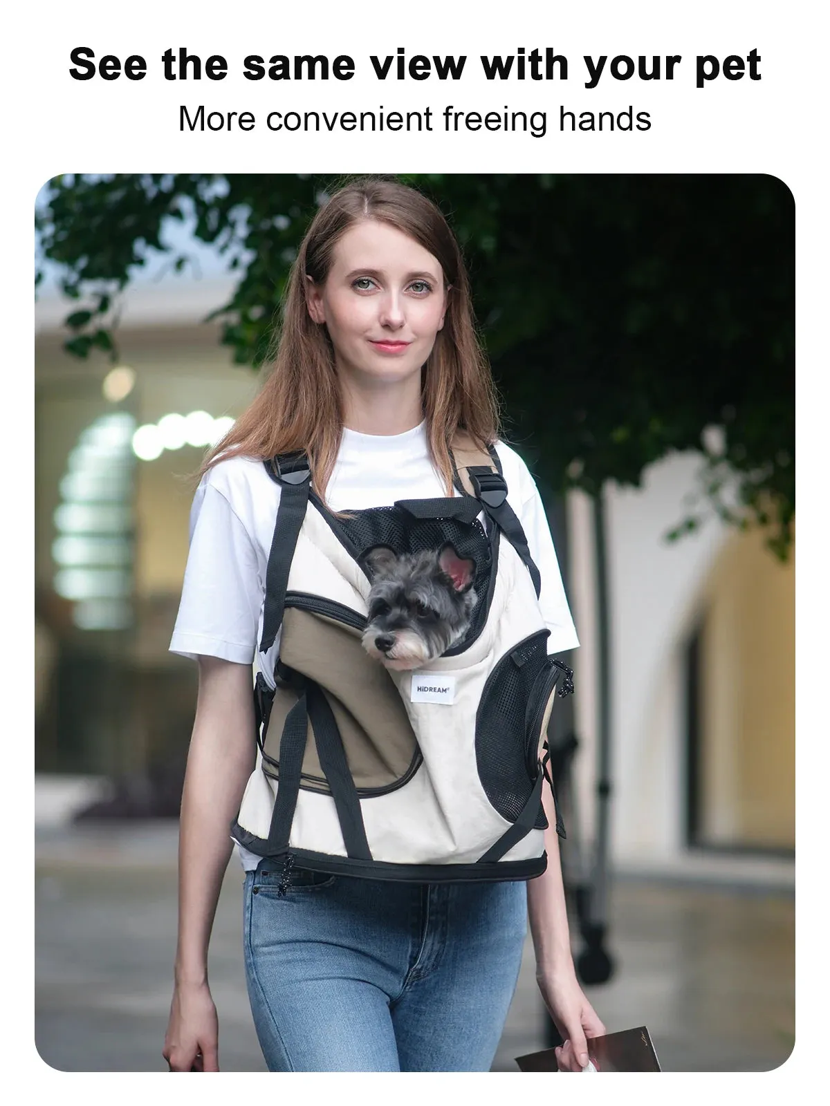 HiDream® | Front Cross Dog and Cat Shoulder Canvas Bag