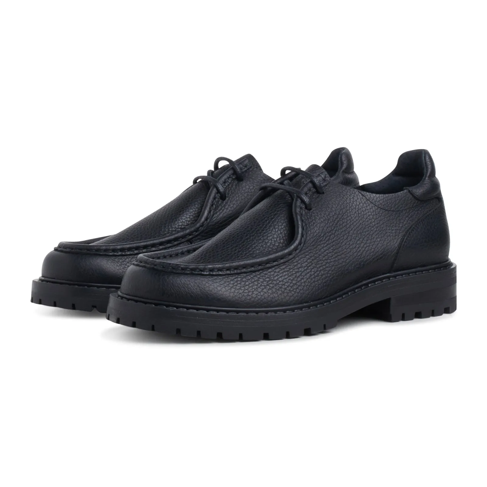Jaz Low Top - Black Tumbled Leather