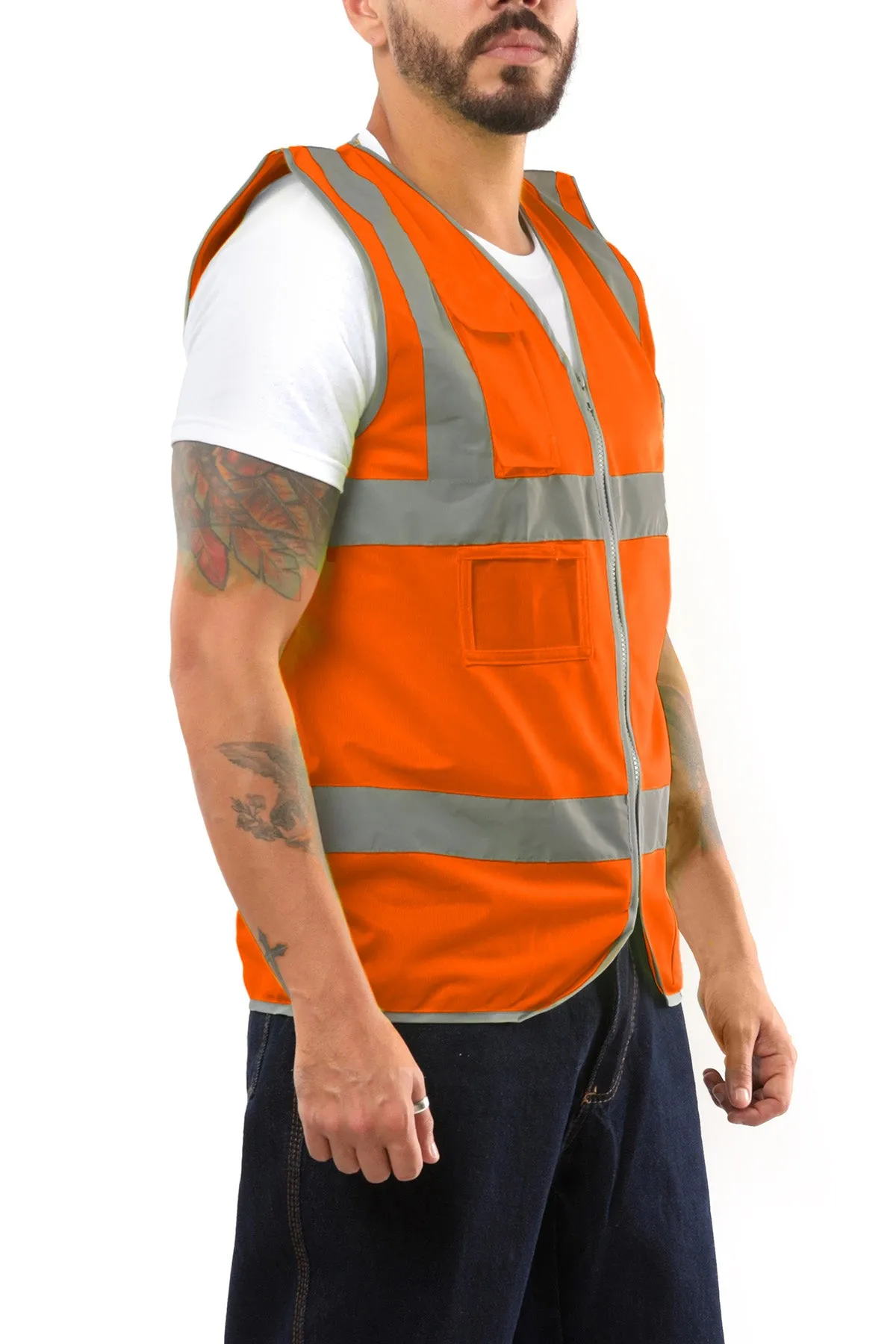 Kolossus Premium Hi-Vis Safety Vest | Frontal Pockets | Cool Dry Mesh Back | ANSI Class 2