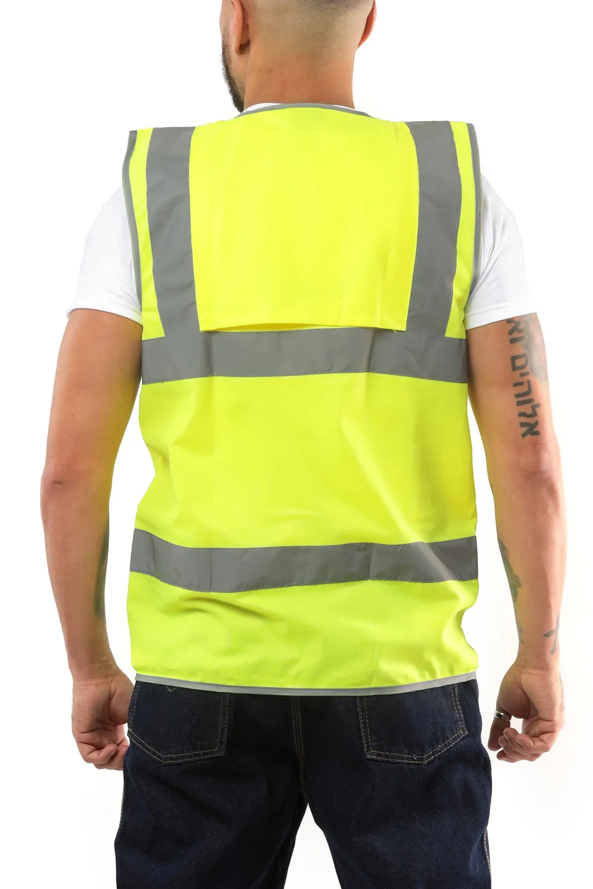 Kolossus Premium Hi-Vis Safety Vest | Frontal Pockets | Cool Dry Mesh Back | ANSI Class 2