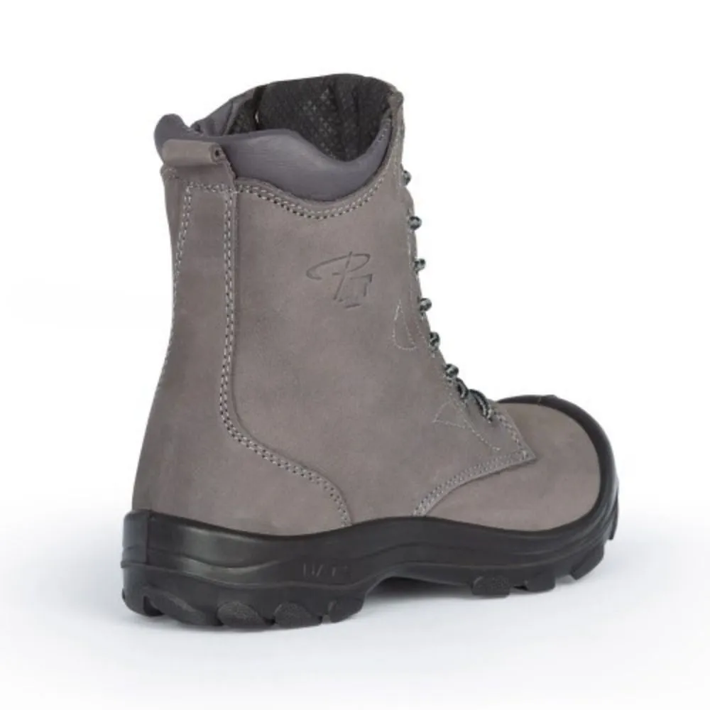 P&F S558 Women's 8" Steel Toe Work Boot With Side Zip - Kaki