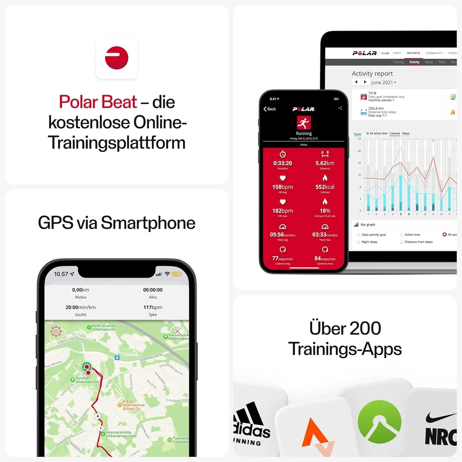 Polar H9 Heart Rate Monitor, Waterproof HR Sensor, ANT  & Bluetooth, Soft Chest Strap, Gym, Cycling, Running, Outdoor Sports, Black