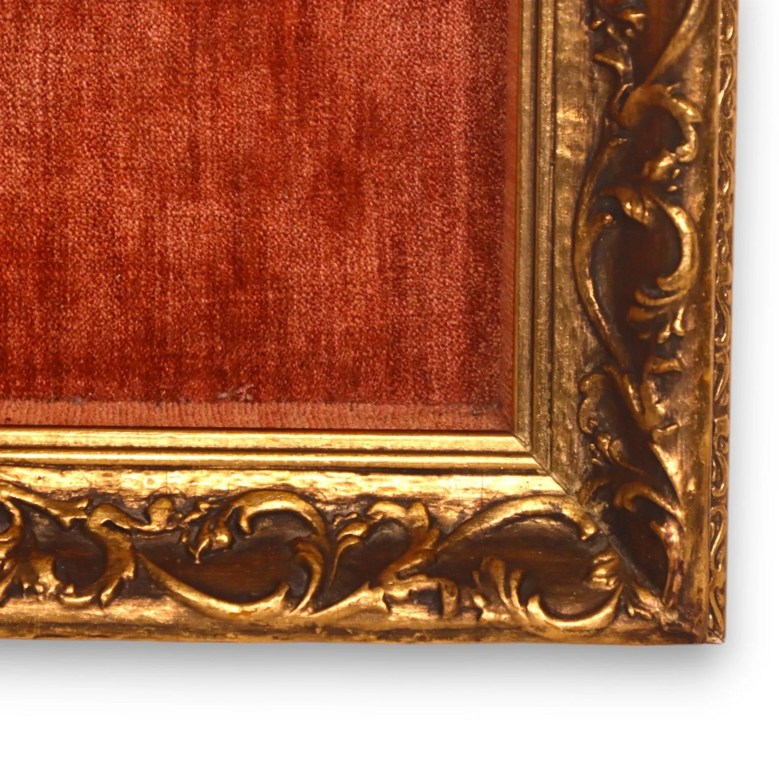 Roman Lovers 3D Relief Bisque on Velvet Gilt Framed Italy 20x16 Vintage 1970's
