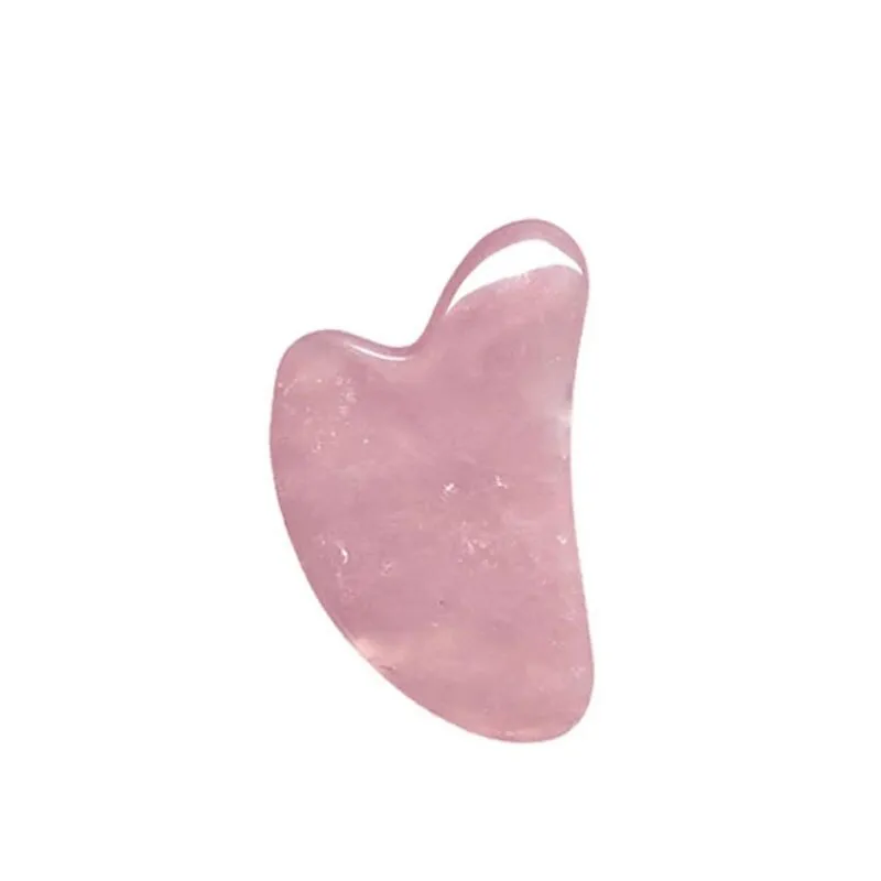 Rose Quartz Gouache Scraper Face Massage Roller Gua Sha Scraper