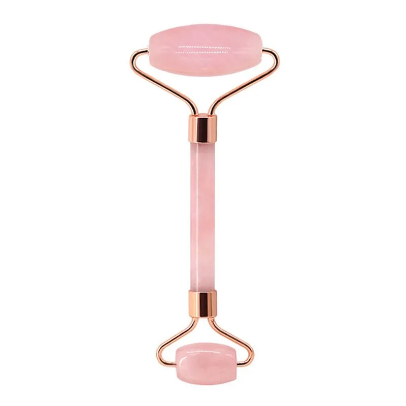 Rose Quartz Gouache Scraper Face Massage Roller Gua Sha Scraper