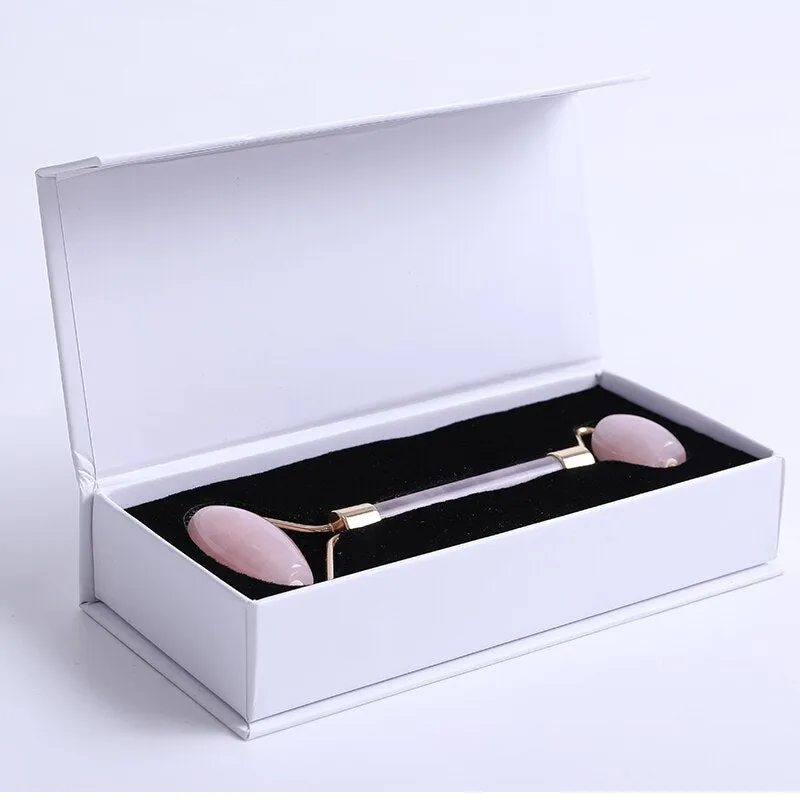 Rose Quartz Gouache Scraper Face Massage Roller Gua Sha Scraper