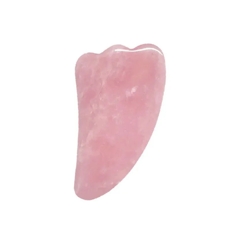 Rose Quartz Gouache Scraper Face Massage Roller Gua Sha Scraper
