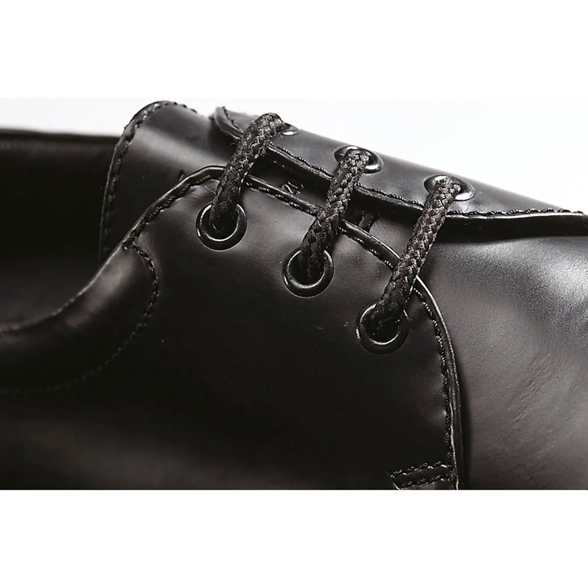 Safety Shoes Mens Wide Fit Black Leather Lightweight Flat Heel Steel Toe Size 5