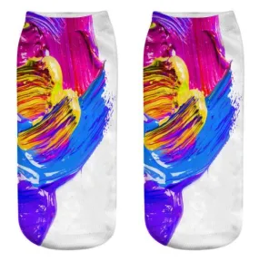SF158 White Brushed Colors Socks