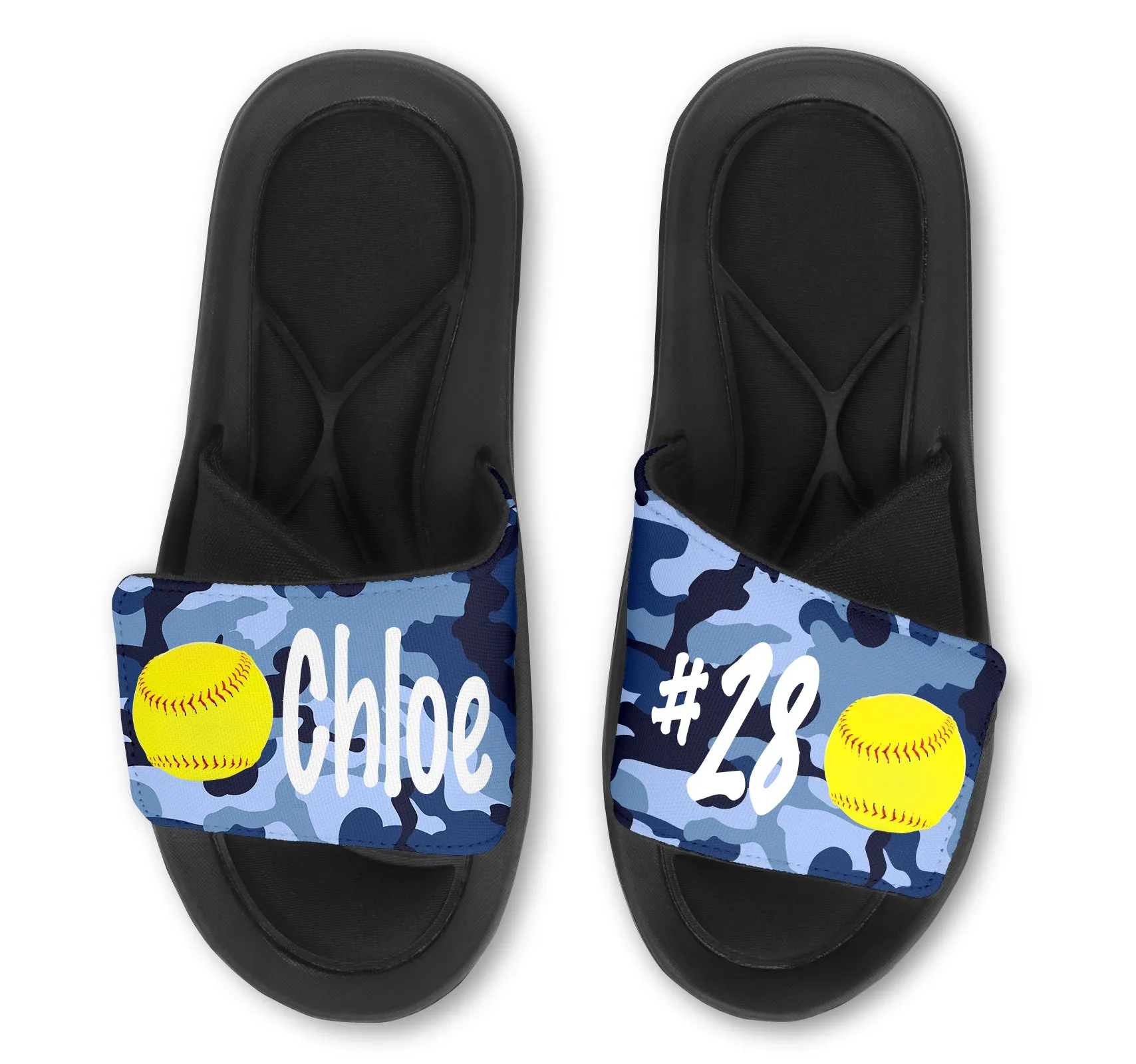 Softball Custom Slides / Sandals - Camo