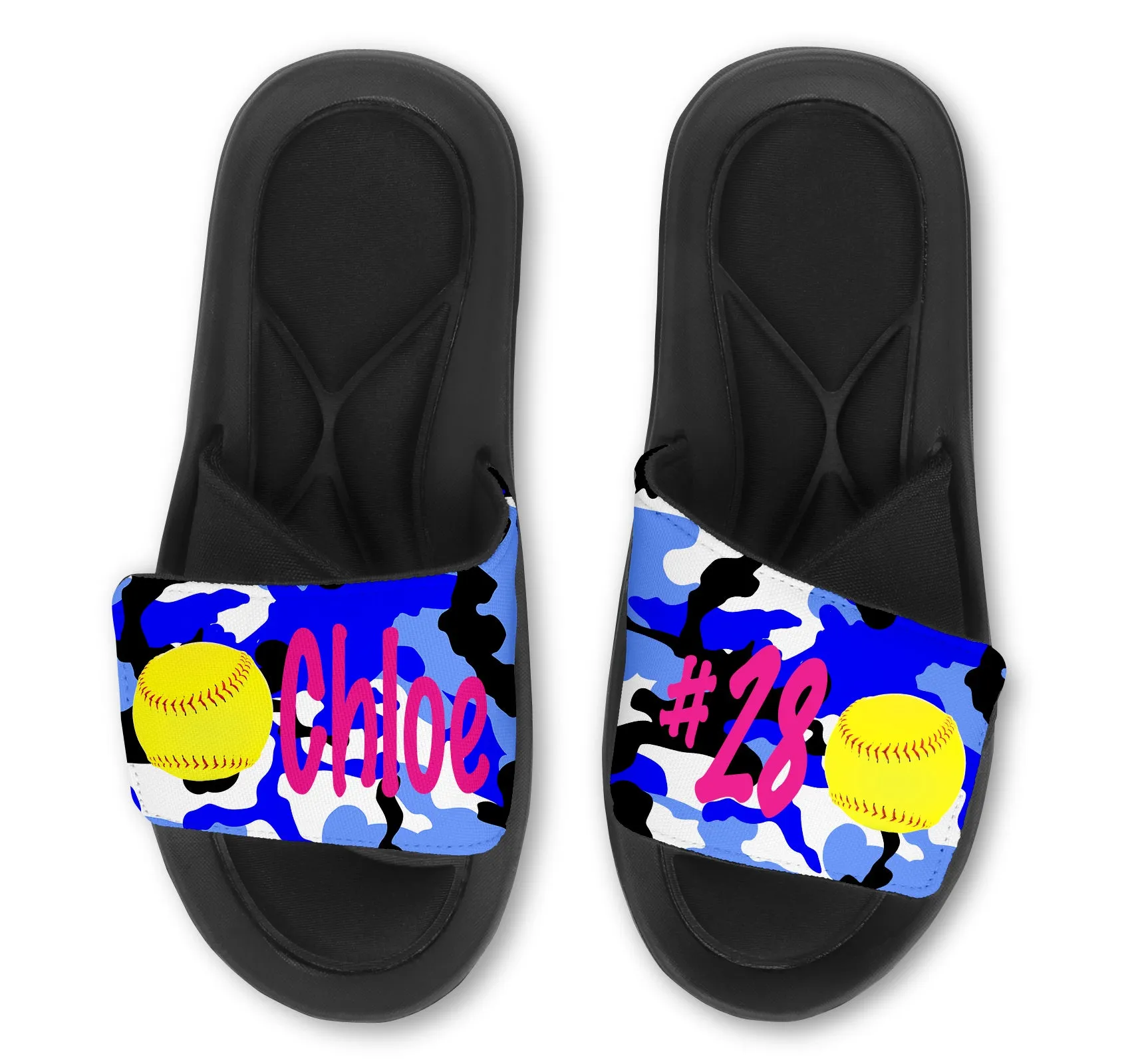 Softball Custom Slides / Sandals - Camo