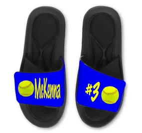 Softball Custom Slides / Sandals - Choose Your Colors