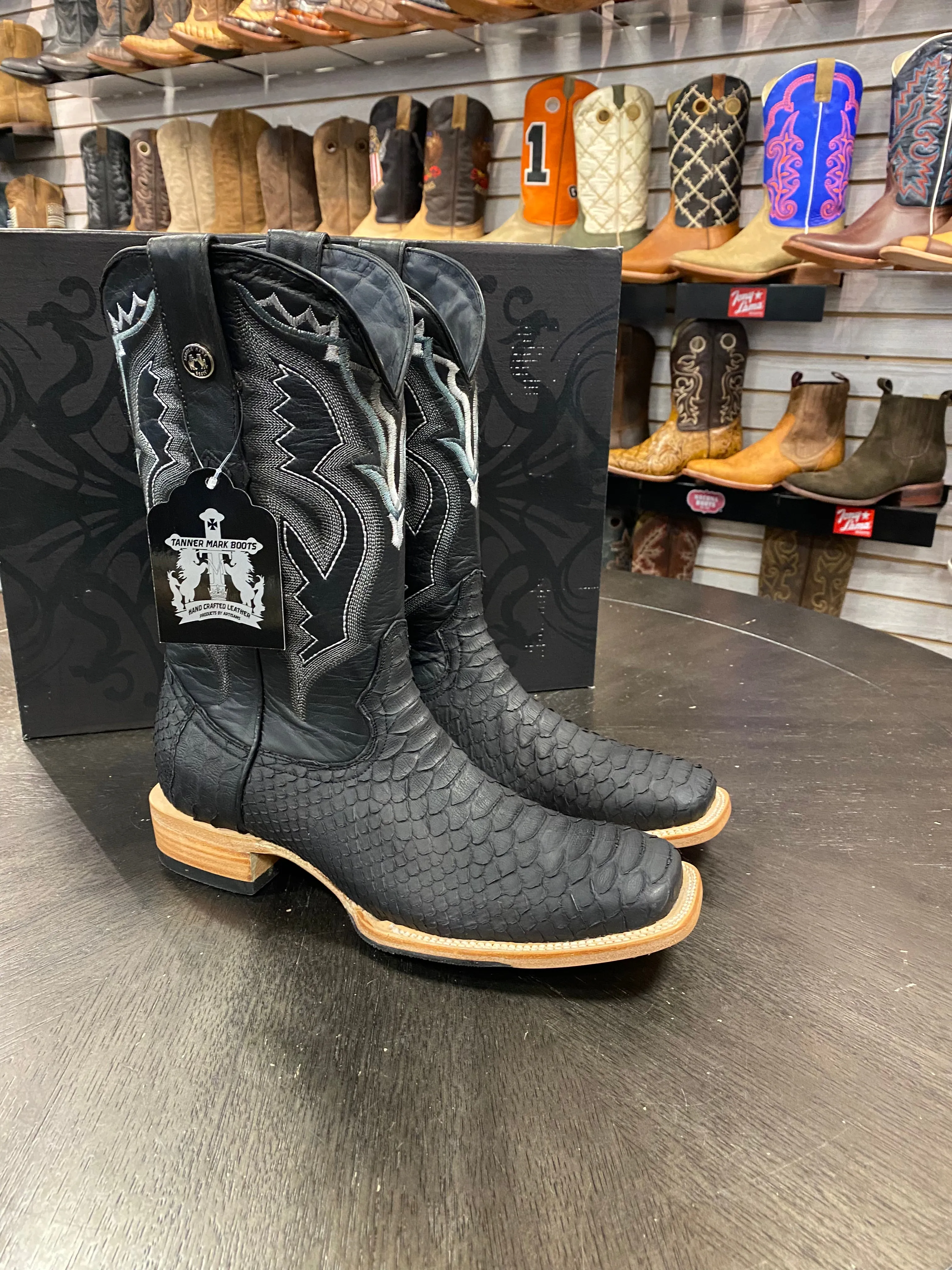 TMX208038- Tanner Mark Exotic Jumbo Python- Black