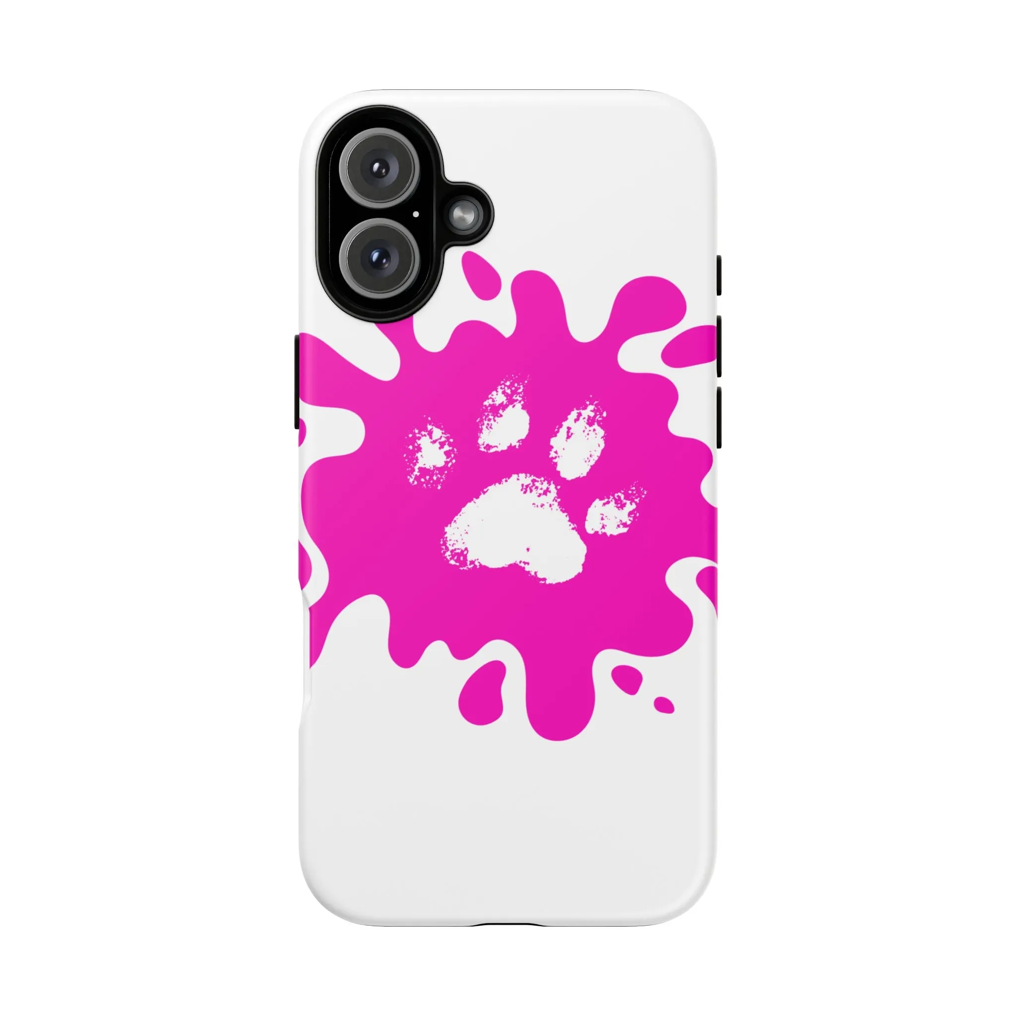 Tough Cases - Pink Paw Print Phone Case for Pet Lovers