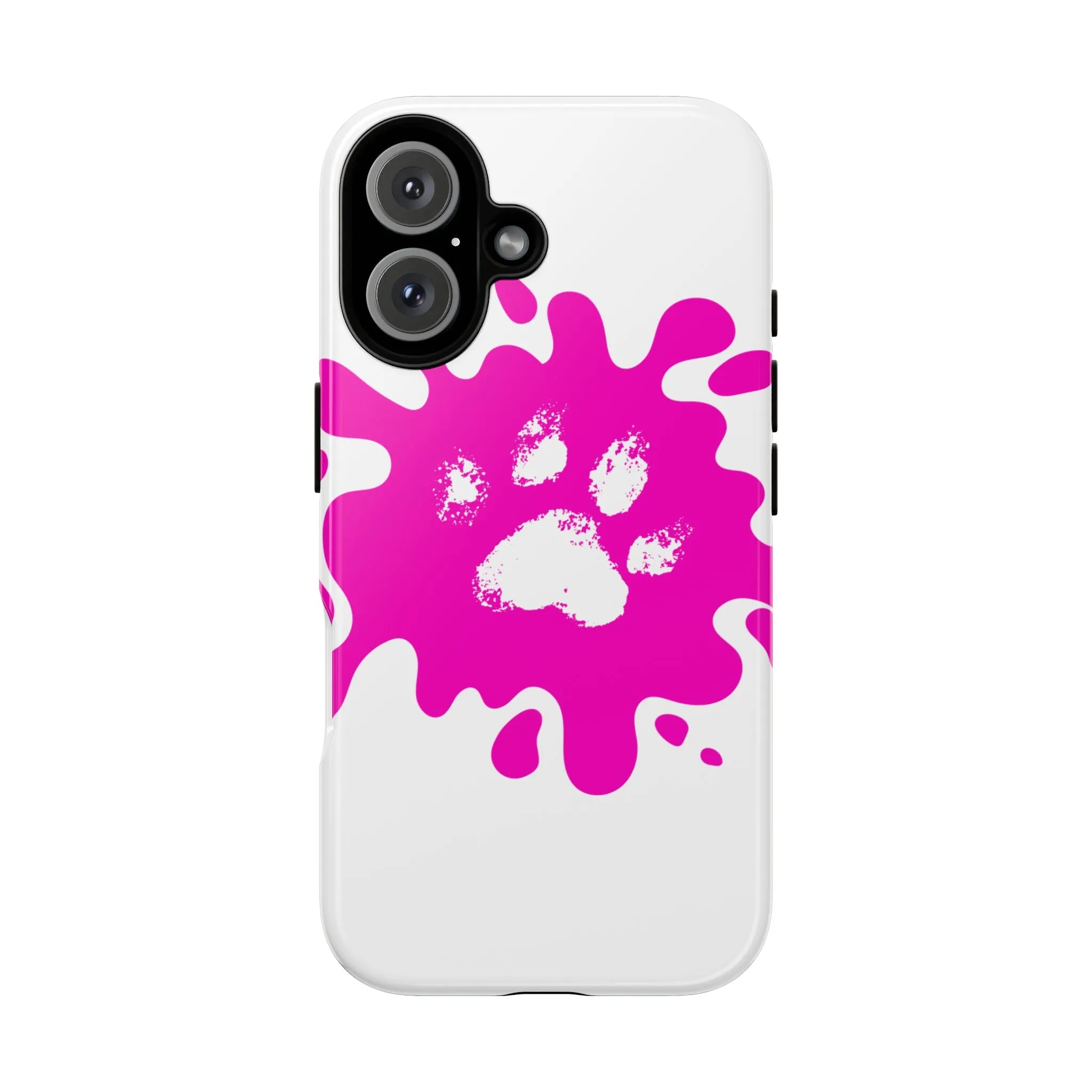 Tough Cases - Pink Paw Print Phone Case for Pet Lovers