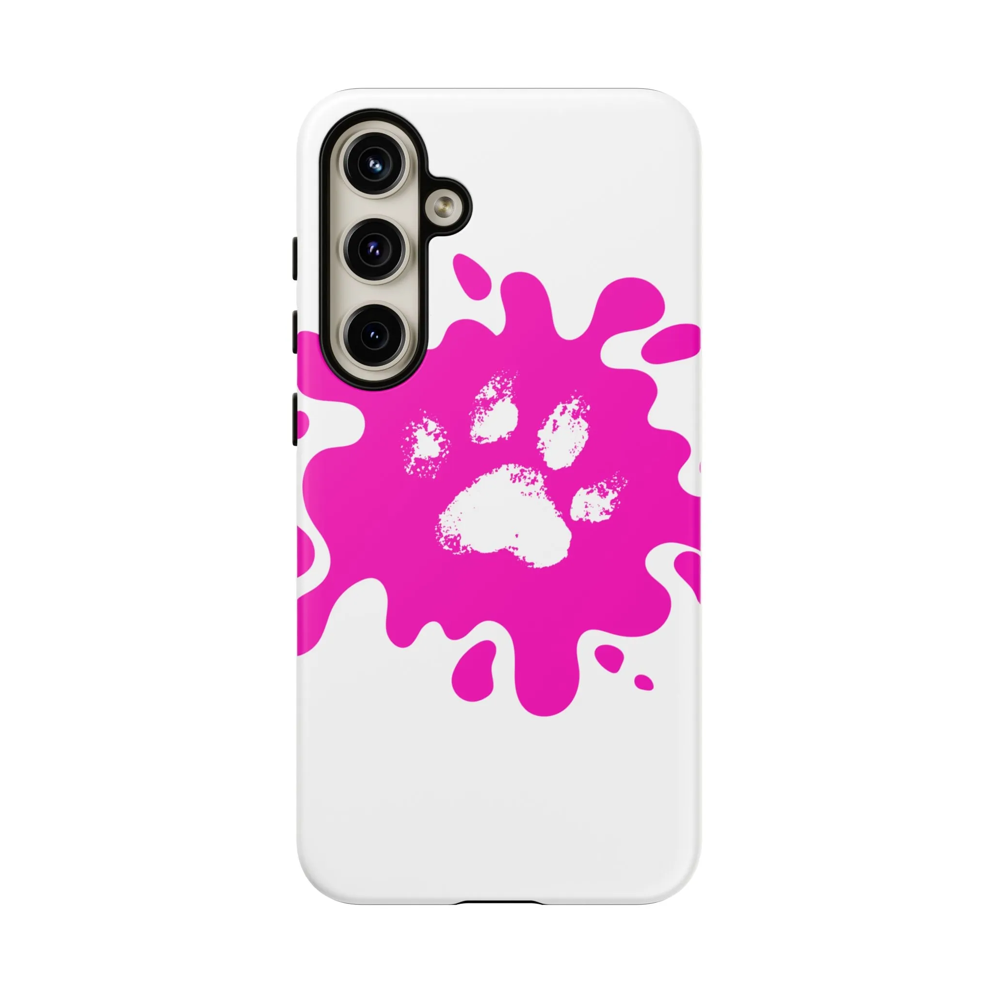 Tough Cases - Pink Paw Print Phone Case for Pet Lovers