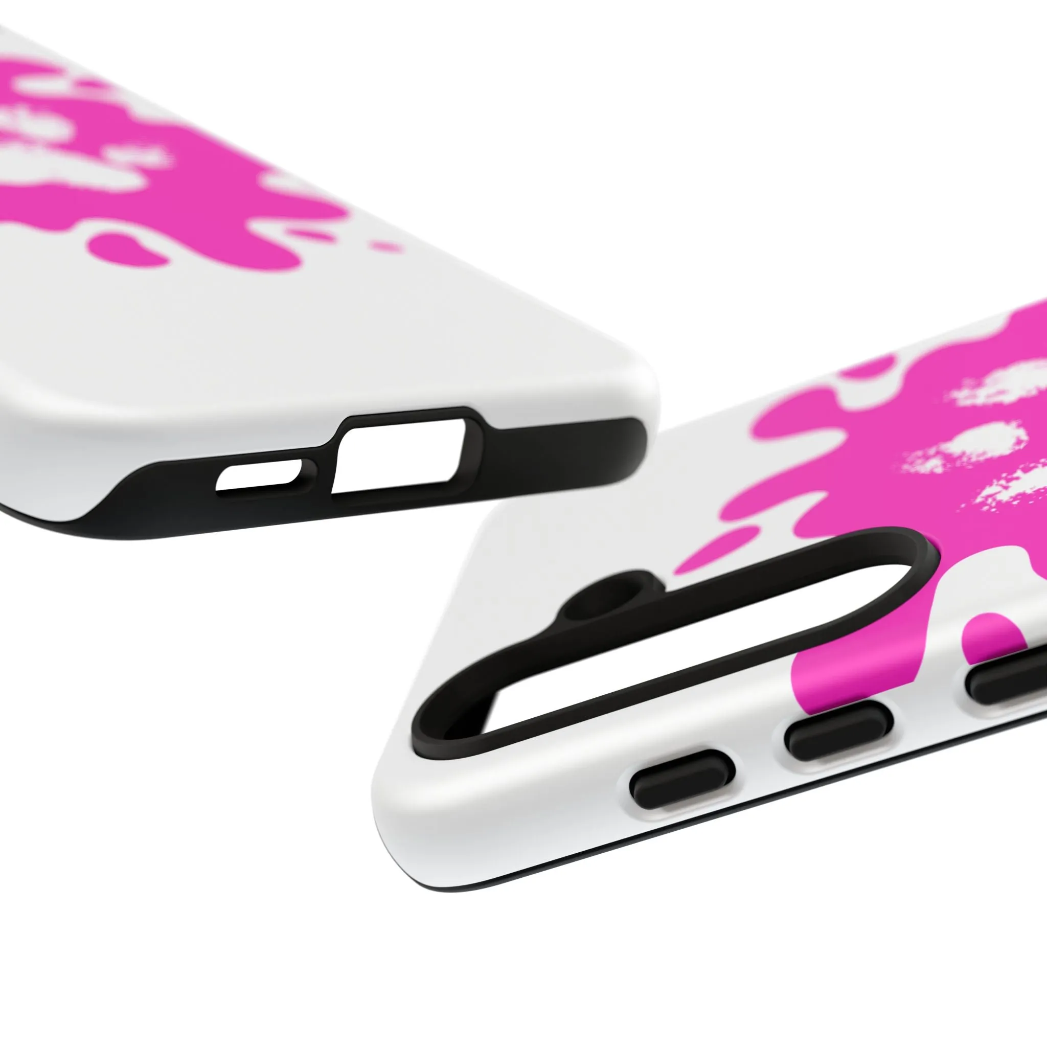 Tough Cases - Pink Paw Print Phone Case for Pet Lovers