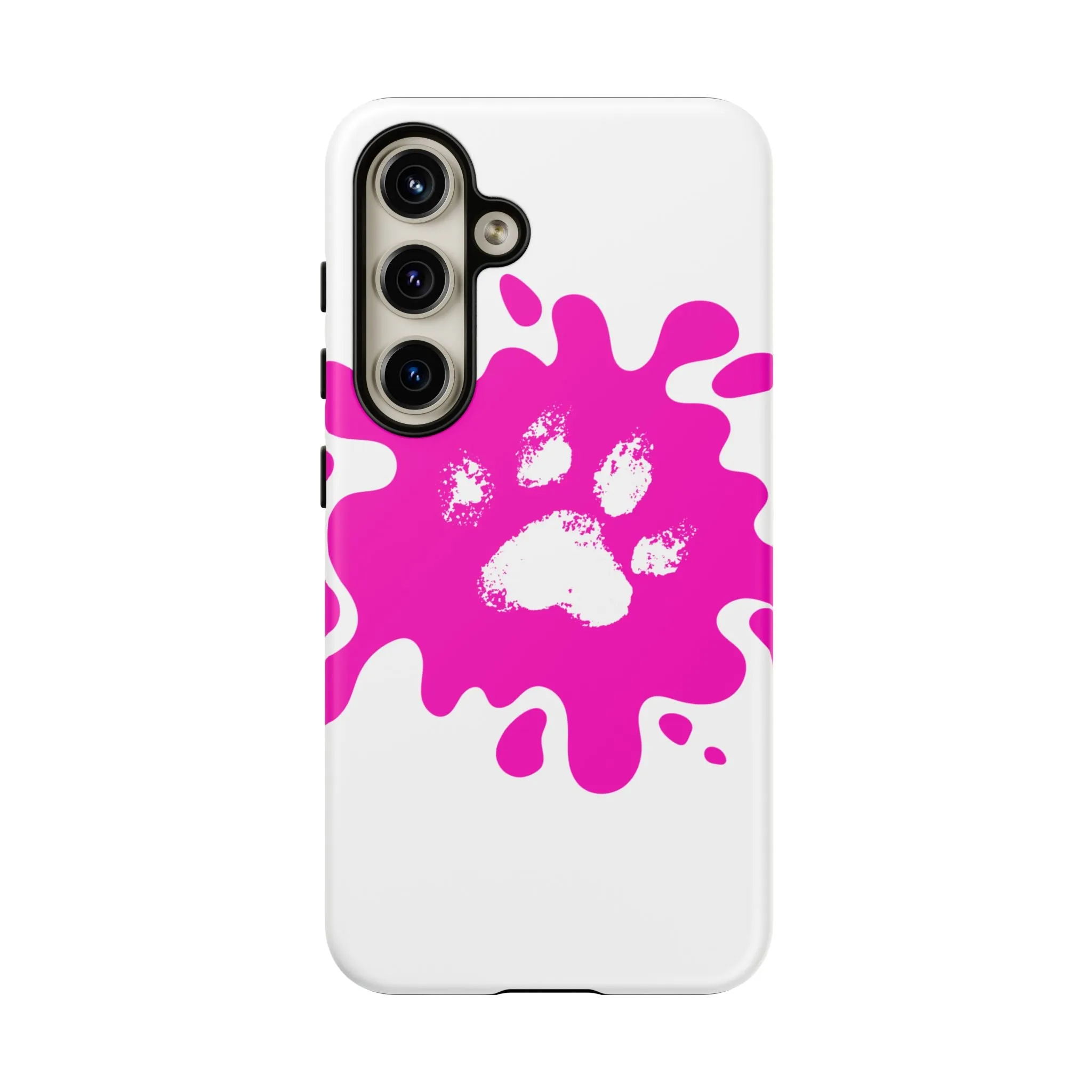 Tough Cases - Pink Paw Print Phone Case for Pet Lovers
