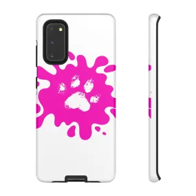 Tough Cases - Pink Paw Print Phone Case for Pet Lovers