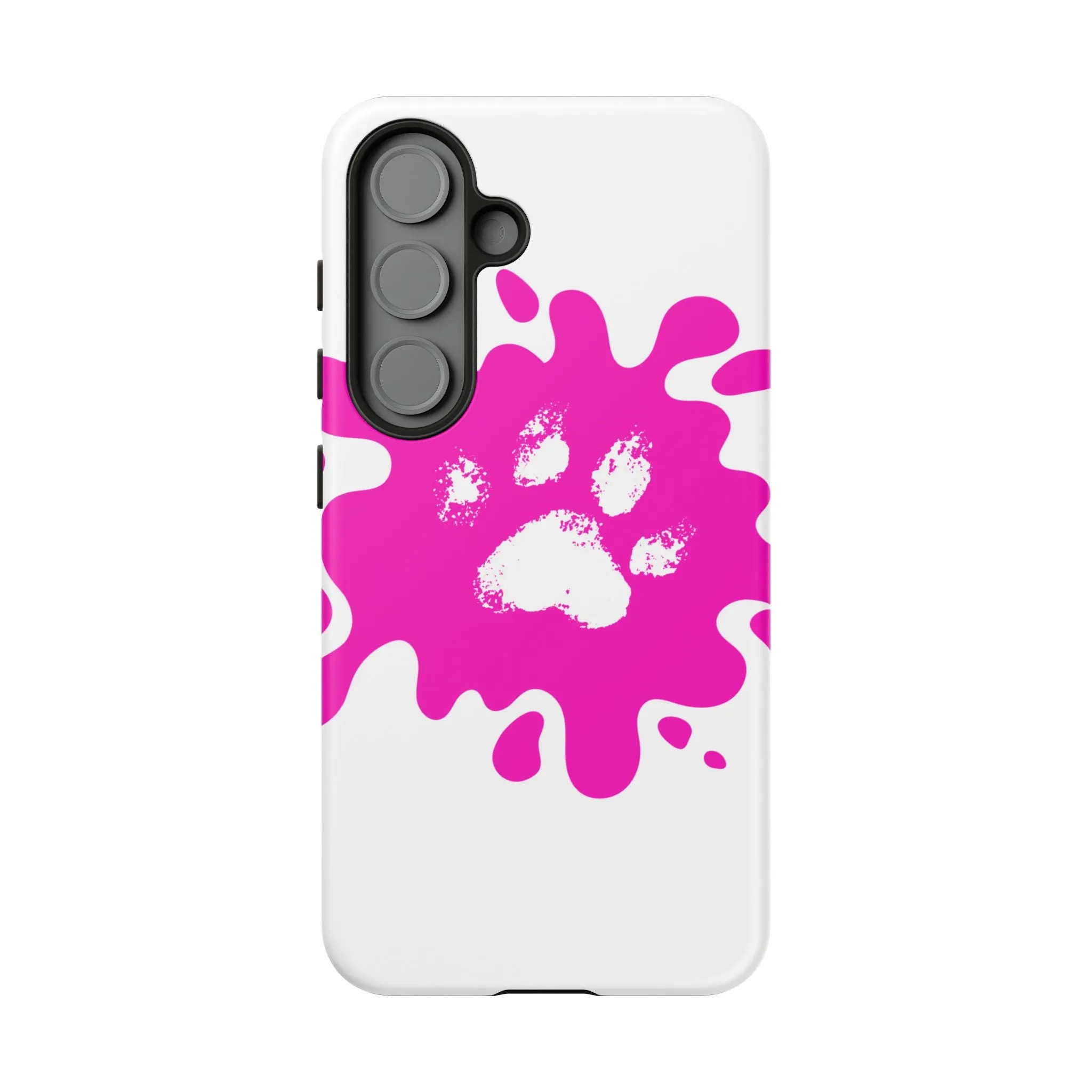 Tough Cases - Pink Paw Print Phone Case for Pet Lovers